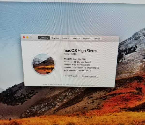 Apple iMac A1311 21.5'' Mid 2011 i5 2.5GHz 4GB 1TB Radeon 6750M 512 MB OS HS - Image 8