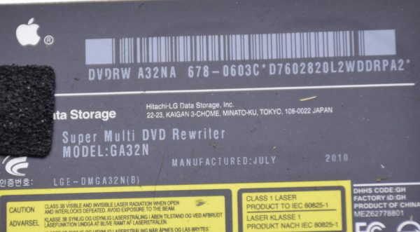 Apple iMac A1311 DVD-RW Super Optical Drive 678-0603C GA32N w/ sensor 593-11149 - Image 2
