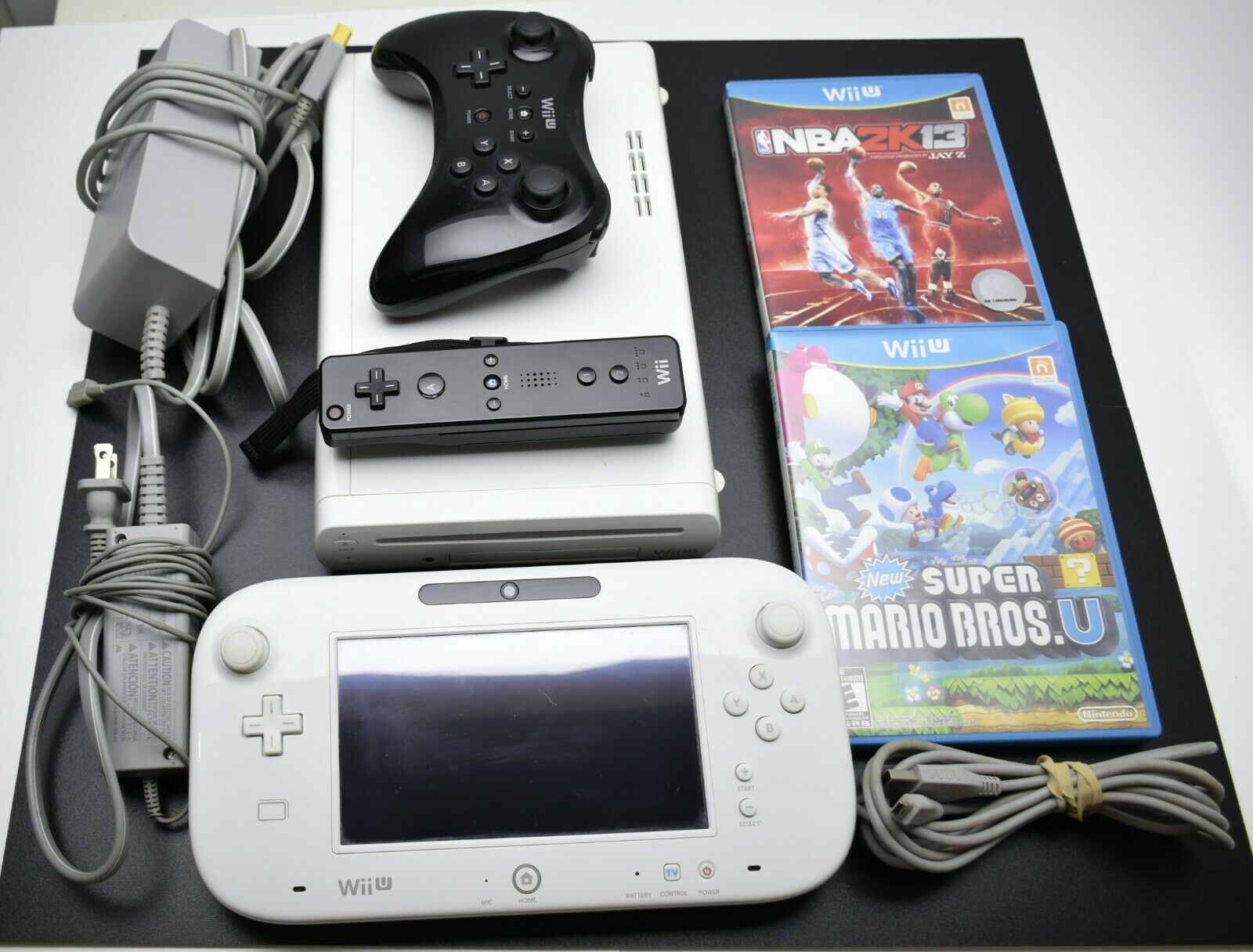 Nintendo Wii U Gamepad Black WUP-010 (WUP010USA) From Japan Import